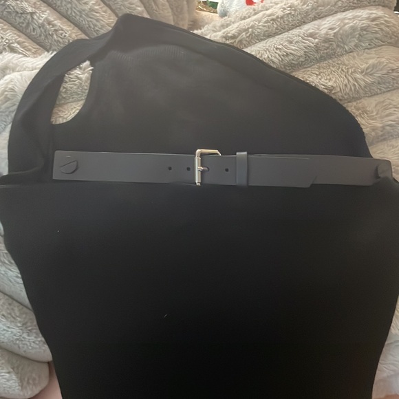 NWT MONSE❤️ Long Sweater Dress  Low scoop Back Calf leather belt Dress 🎉 - Picture 9 of 11